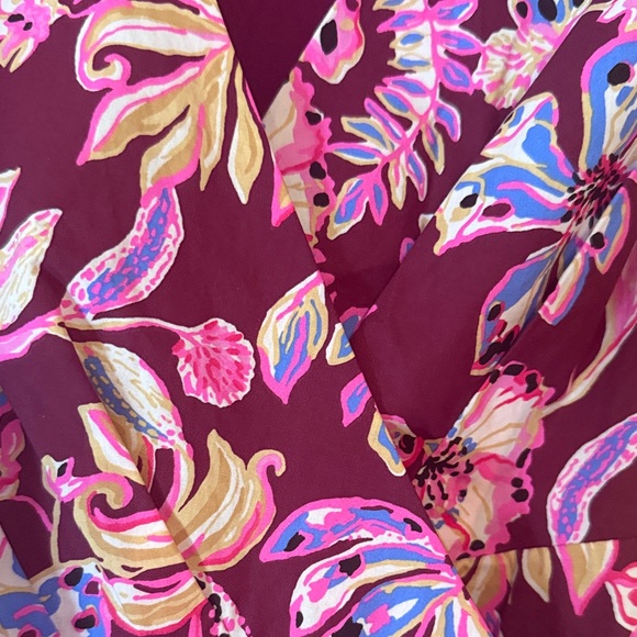 NWOT Lilly Pulitzer Floral Purple Wrap Dress - Picture 4 of 8